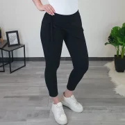 HLAČE NA PREKLOP 7/8 ČRNA - slika 3