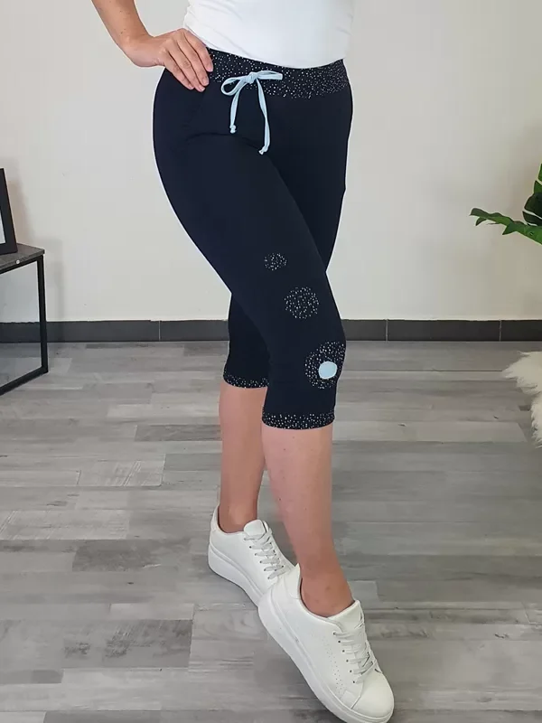 3/4 HLAČE OLGA TEMNO MODRA-MODRA