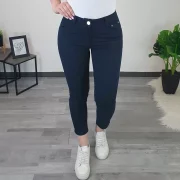 ELEGANTNE 7/8 HLAČE ML3332 TEMNO MODRA - slika 3