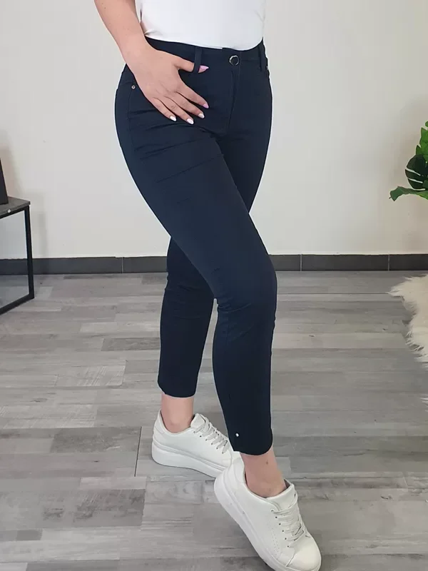 ELEGANTNE 7/8 HLAČE ML3332 TEMNO MODRA