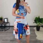 OBLEKA JULKA ORANŽNA - slika 2