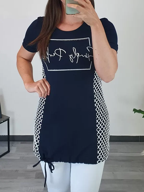 TUNIKA PANAMA TEMNO MODRA