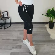 3/4 HLAČE OLGA ČRNO-BELA - slika 2