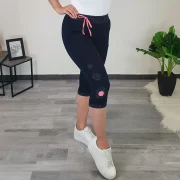 3/4 HLAČE OLGA TEMNO MODRA-ROZA