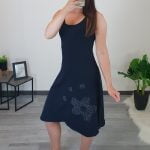 OBLEKA ANKA TEMNO MODRA