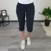 ŠPORTNE HLAČE 208 3/4 TEMNO SIVE - slika 2