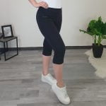 ŠPORTNE HLAČE 208 3/4 TEMNO SIVE