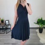 OBLEKA MONROE TEMNO MODRA