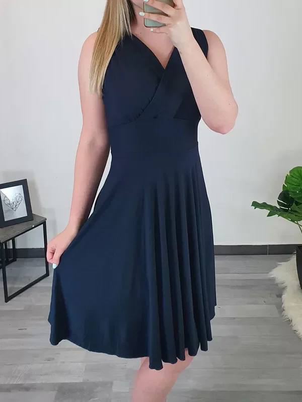 OBLEKA MONROE TEMNO MODRA