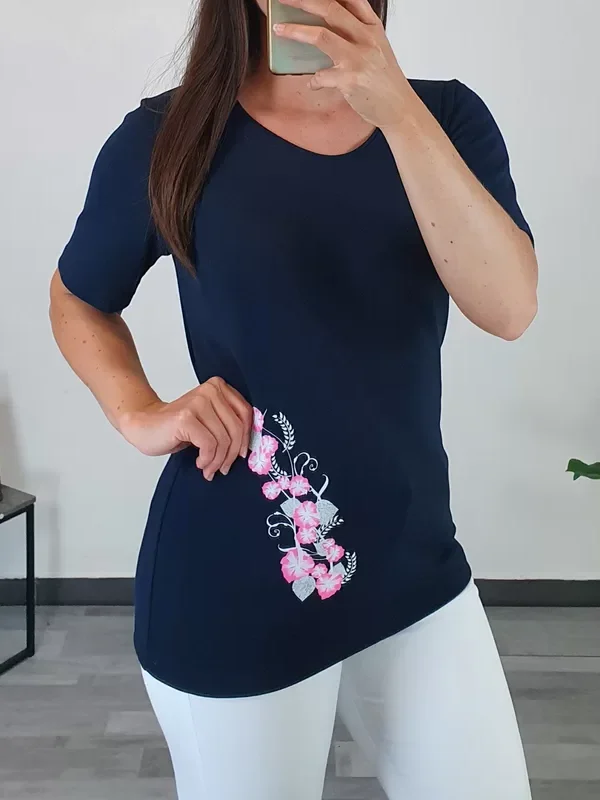 MAJICA EMA TEMNO MODRA