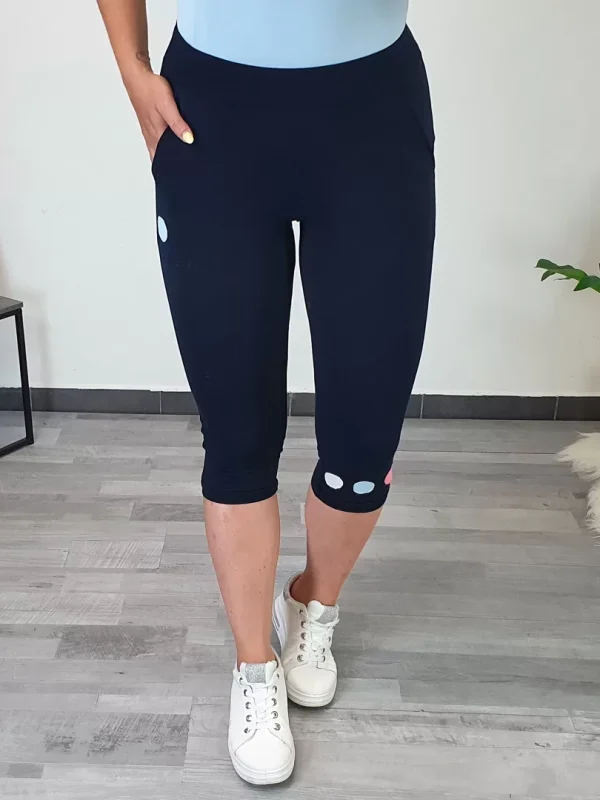 ŠPORTNE HLAČE TIJA 3/4 TEMNO MODRE