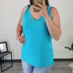 MAJICA BREZ ROKAV PINA MODRA