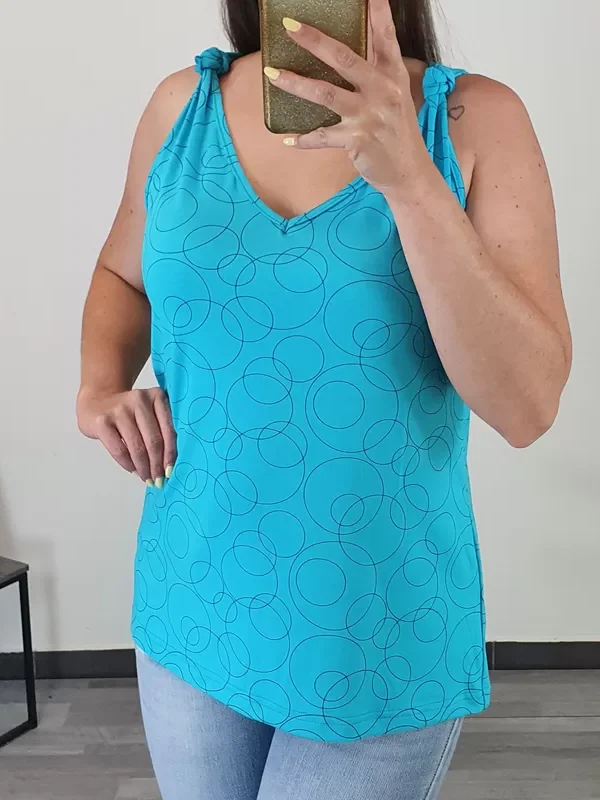 MAJICA BREZ ROKAV PINA MODRA