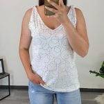 MAJICA BREZ ROKAV PINA BELA