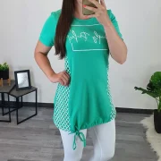 TUNIKA PANAMA ZELENA-BELA - slika 2