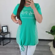 TUNIKA PANAMA ZELENA-BELA - slika 3
