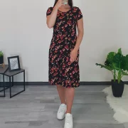 OBLEKA JULKA ROŽE ČRNA - slika 2