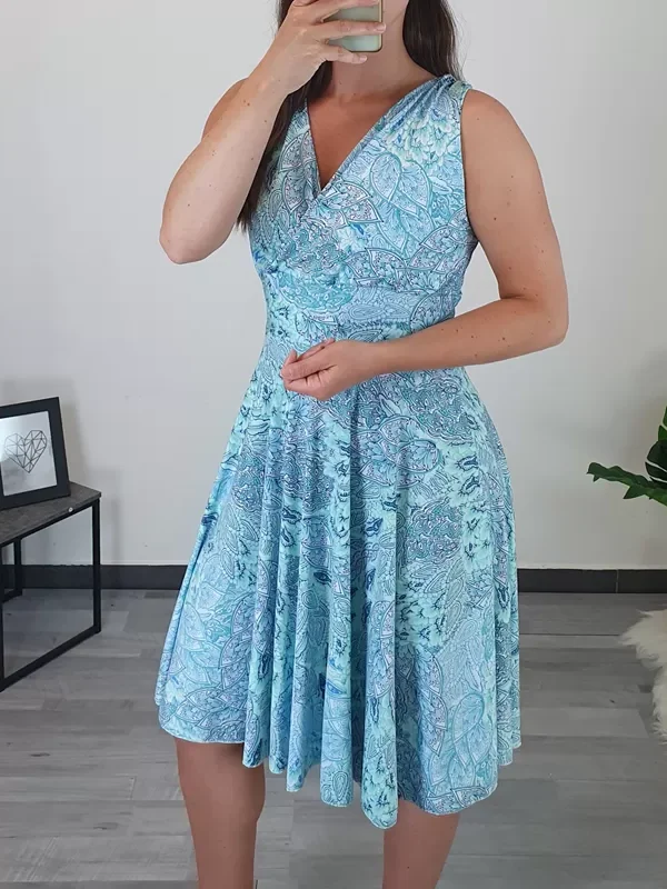 OBLEKA MONROE VZOREC MODRA