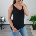 MAJICA BREZ ROKAV PINA ČRNA