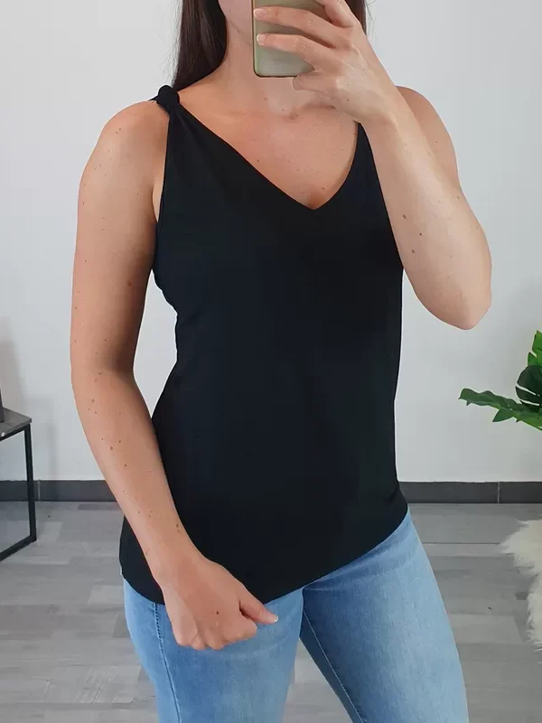 MAJICA BREZ ROKAV PINA ČRNA