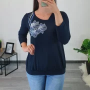 MAJICA MANI TEMNO MODRA - slika 2