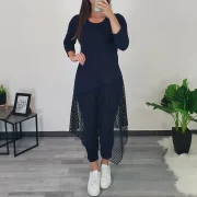 TUNIKA ZAJA 3/4 ROKAV TEMNO MODRA - slika 3