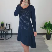 OBLEKA EMIRA TEMNO MODRA - slika 2