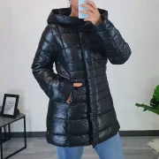 PLAŠČ L22-9871 ČRNA
