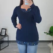 MAJICA JULIJANA TEMNO MODRA - slika 2