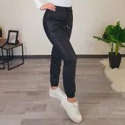 USNJENE HLAČE W901 ČRNA