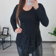 MAJICA DUNJA ČRNA - slika 2