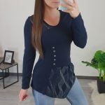 MAJICA DUNJA TEMNO MODRA