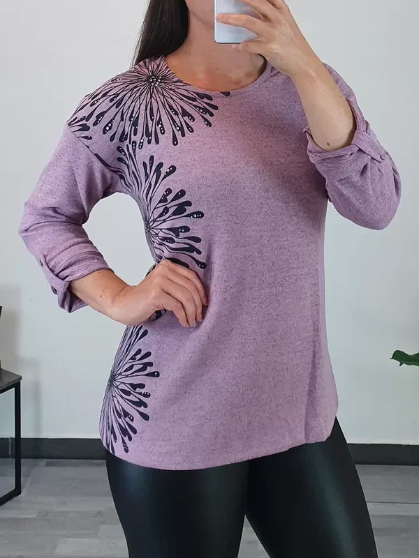 MAJICA 51224 ROZA Z VZORCEM