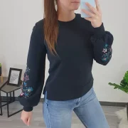 PULOVER FU033 ČRN - slika 2