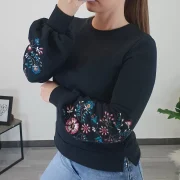 PULOVER FU033 ČRN - slika 3