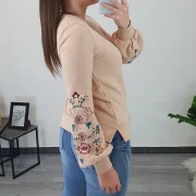 PULOVER FU033 BEŽ - slika 4