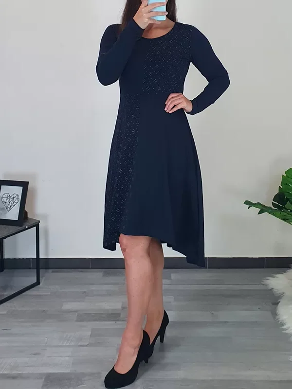 OBLEKA KAIRA TEMNO MODRA