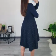 OBLEKA KAIRA TEMNO MODRA - slika 5