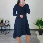 OBLEKA KAIRA TEMNO MODRA - slika 3