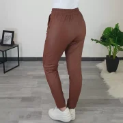 USNJENE HLAČE W902 RJAVA - slika 3