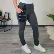 ŠPORTNE HLAČE SRČEK SIVE - slika 3