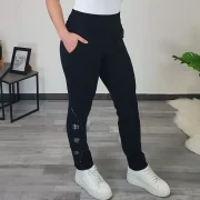 TERMO HLAČE NANI ČRNO-SREBRNE - slika 2