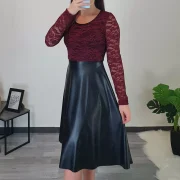 OBLEKA LORNA BORDO - slika 4