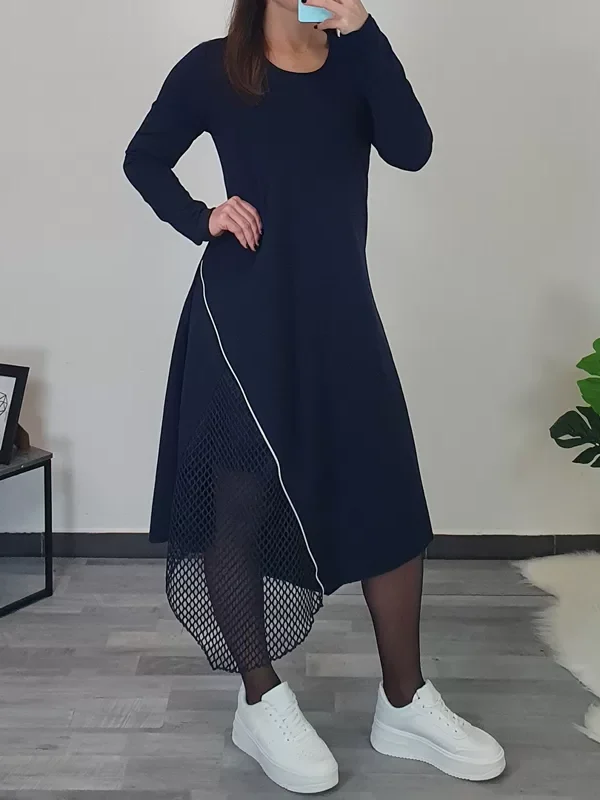 OBLEKA REJA TEMNO MODRA