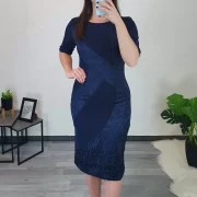 OBLEKA ALBINA TEMNO MODRA - slika 3