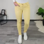 PUSH UP HLAČE M5780 RUMENA - slika 4