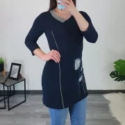 TUNIKA VOLTA TEMNO MODRA - slika 3