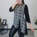 TUNIKA MEI ČRNO-BELA