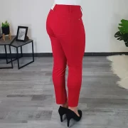 ELEGANTNE 7/8 HLAČE ML3332 RDEČE - slika 4