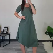 OBLEKA MAŠA OLIVNA - slika 3